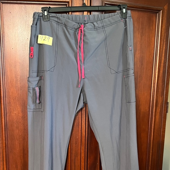Carhartt Other - Women gray Carhartt scrubs Pants with Pink Drawstring Size 2 X